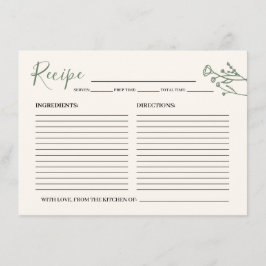 Kaart voor de Bride Rustic Wildflower