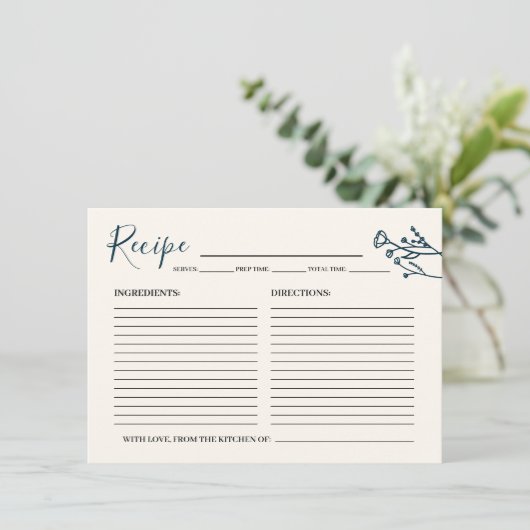 Kaart voor de Bride Rustic Wildflower (Staand voorkant)