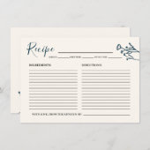 Kaart voor de Bride Rustic Wildflower (Voorkant / Achterkant)