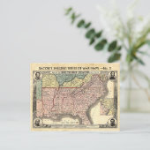 Kaart voor de burgeroorlog in de zuidelijke staten (Staand voorkant)