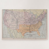 Kaart voor de burgeroorlog legpuzzel (Horizontaal)