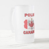 Kaart voor de Canadese vlag Matglas Bierpul (Voorkant links)