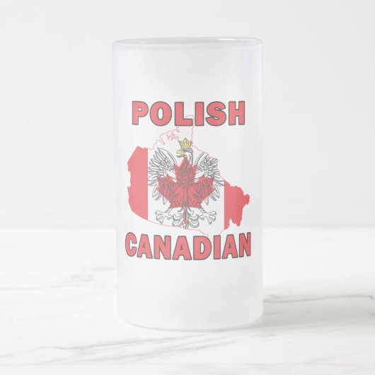 Kaart voor de Canadese vlag Matglas Bierpul (Center)