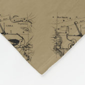 Kaart voor de constellatie van de lont Hevelius 16 Fleece Deken (Hoek)