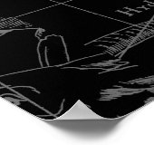 Kaart voor de constellatie van de lont Hevelius 16 Poster (Hoek)