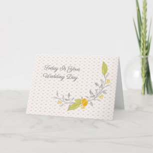 Kaart voor de dag van de bruiloft voor Bride en Gr