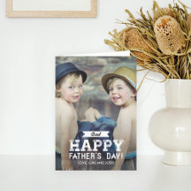  kaart voor de dag van de vaders van het lint