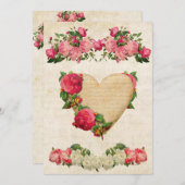 kaart voor de dag van de valentijn (Voorkant / Achterkant)