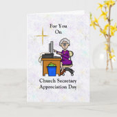 Kaart voor de dag van waardering van de kerksecret (Gele Bloem)