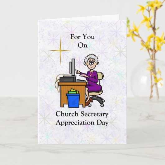 Kaart voor de dag van waardering van de kerksecret (Gele Bloem)