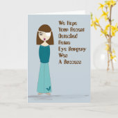 Kaart voor de 'Detaching Retina Surgery Lady' met  (Gele Bloem)