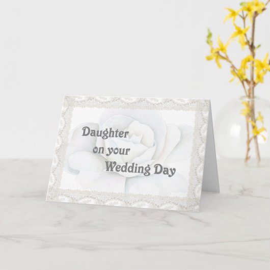 Kaart voor de dochter op haar huwelijksdag (Gele Bloem)