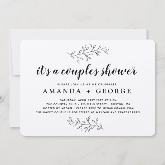 Kaart voor de douche, trouwe kraft (Voorkant)