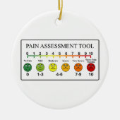 Kaart voor de evaluatie van medische pijn keramisch ornament (Voorkant)