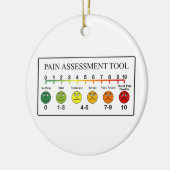 Kaart voor de evaluatie van medische pijn keramisch ornament (Links)