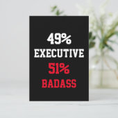 Kaart voor de Executive Badass (Staand voorkant)