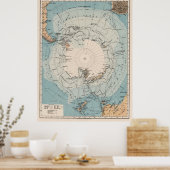  kaart voor de exploratieroutes van Antarctica (19 Poster (Keuken)