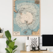  kaart voor de exploratieroutes van Antarctica (19 Poster (Thuiskantoor)