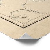  kaart voor de geologie van de Connecticut (1906) Poster (Hoek)