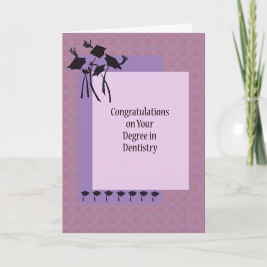 Kaart voor de graad in de tandheelkunde met Afstud (Voorkant)