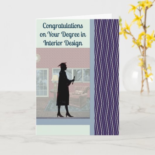 Kaart voor de graad in het binnenontwerp van het V (Gele Bloem)