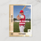 Kaart voor de handel in honkbal - aangepaste stati contactkaartje (Voorkant)