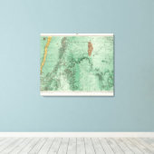 Kaart voor de indeling van het land in New Mexico  Canvas Afdruk (Insitu (Houten vloer))