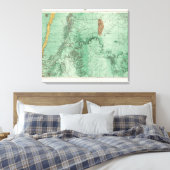 Kaart voor de indeling van het land in New Mexico  Canvas Afdruk (Insitu (Slaapkamer))