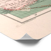 kaart voor de Indische Oceaan (1905) Poster (Hoek)