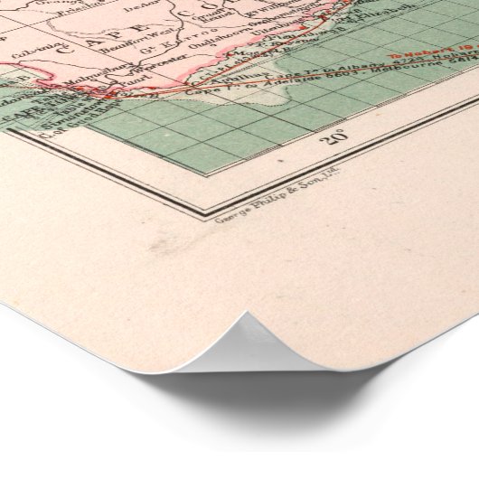  kaart voor de Indische Oceaan (1905) Poster (Hoek)