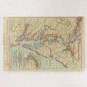  Kaart voor de kolonies Virginia en Maryland (1905 Legpuzzel (Horizontaal)