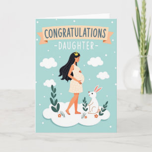 Kaart voor de komst van een babymeisje