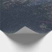 Kaart voor de kust van Midkustgebied Cadeaupapier (Hoek)