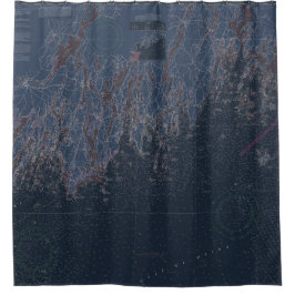 Kaart voor de kust van Midkustgebied Douchegordijn