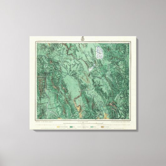 Kaart voor de landclassificatie van Idaho Canvas Afdruk (Voorkant)
