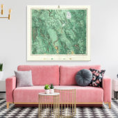 Kaart voor de landclassificatie van Idaho Canvas Afdruk (Insitu (Woonkamer))
