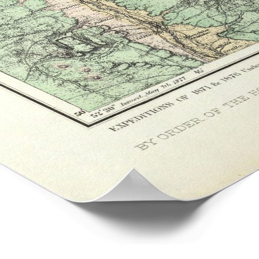 Kaart voor de landclassificatie van Midden-New Mex Poster (Hoek)