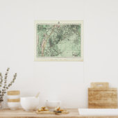 Kaart voor de landclassificatie van Midden-New Mex Poster (Keuken)