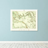 Kaart voor de landclassificatie van New Mexico Canvas Afdruk (Insitu (Houten vloer))