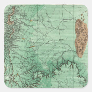 Kaart voor de landclassificatie van New Mexico Vierkante Sticker