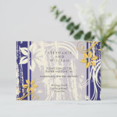 Kaart voor de ontvangst van blauwe en gele weddens (Staand voorkant)