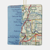  kaart voor de oregonkusten keramisch ornament (Links)