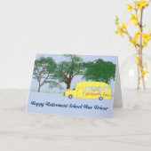 Kaart voor de pensionering van schoolbuschauffeur (Gele Bloem)