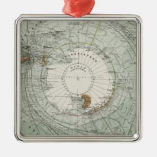 Kaart voor de regio Zuid-Polen Metalen Ornament