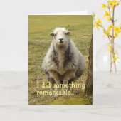 Kaart voor de schapenverjaardag (Gele Bloem)