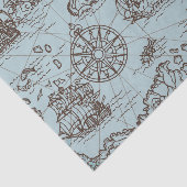  Kaart voor de Schatkist Nautisch Blauw Tissuepapier (Detail)