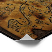 Kaart voor de schatkist van Haines Alaska Poster (Hoek)