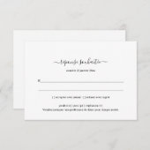 Kaart voor de uitnodiging tot het Franse huwelijk  (Voorkant / Achterkant)