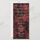 Kaart voor de uitnodiging voor het testen van wijn (Achterkant)