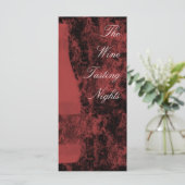 Kaart voor de uitnodiging voor het testen van wijn (Staand voorkant)